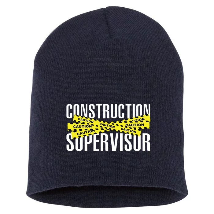 Construction Supervisor Highway Worker Short Acrylic Beanie