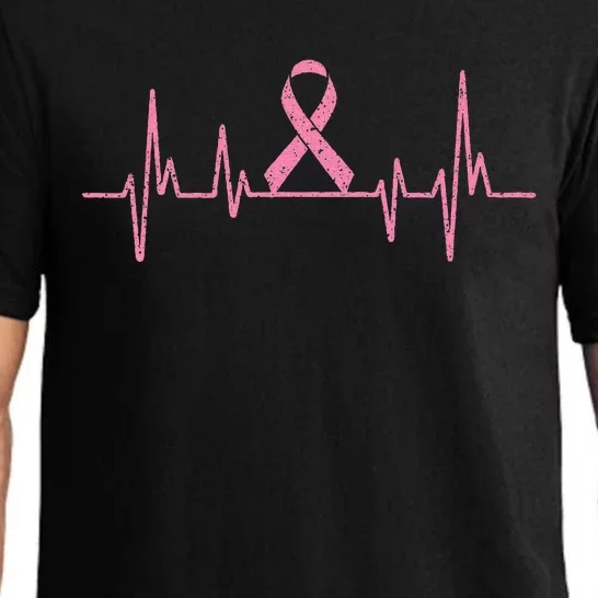 Cancer Survivor Heartbeat Gift Breast Cancer Awareness Pajama Set