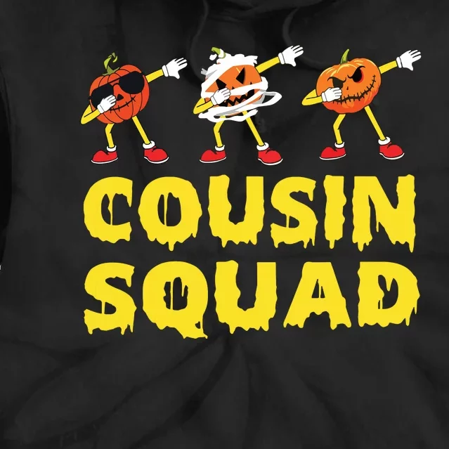 Cousin Squad Halloween Cousin Crew Funny Halloween Pumpkins Tie Dye Hoodie