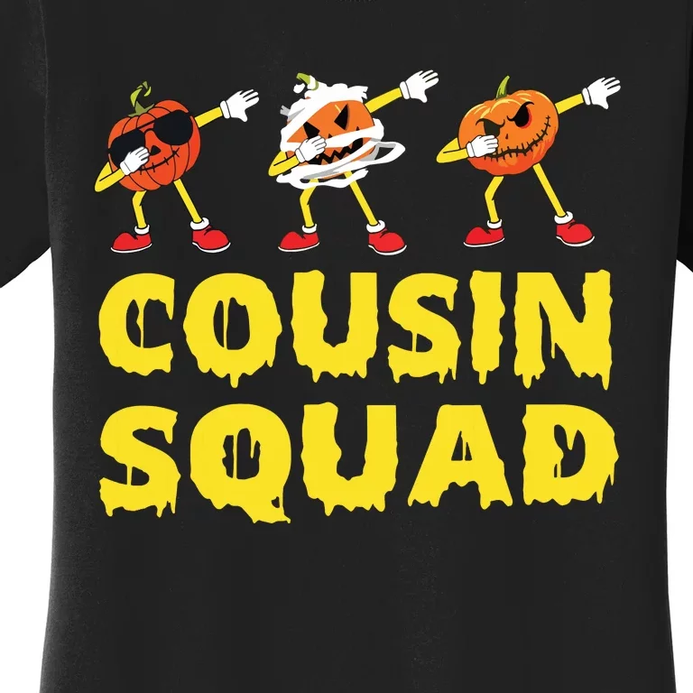 Cousin Squad Halloween Cousin Crew Funny Halloween Pumpkins Women's T-Shirt