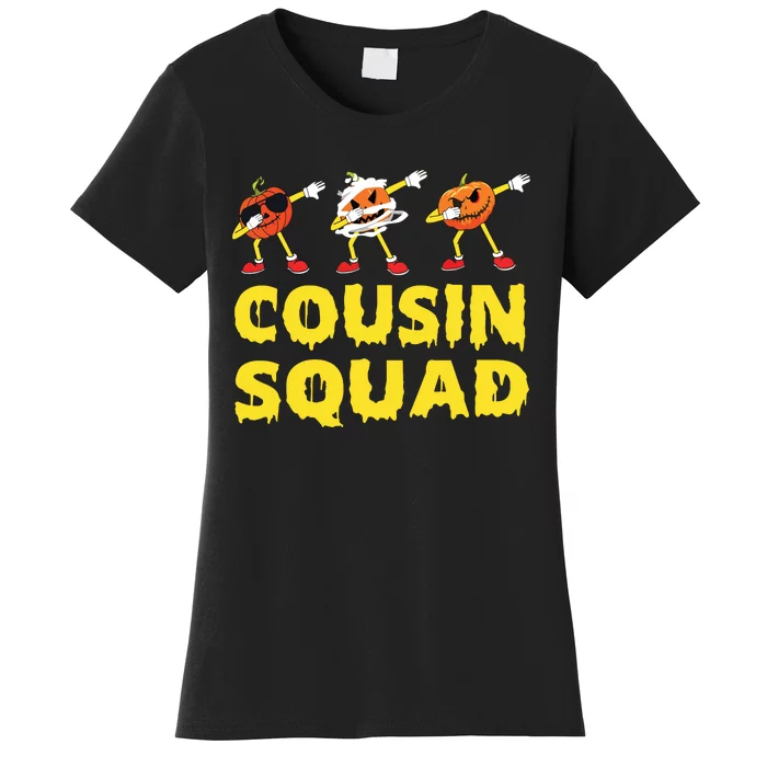 Cousin Squad Halloween Cousin Crew Funny Halloween Pumpkins Women's T-Shirt