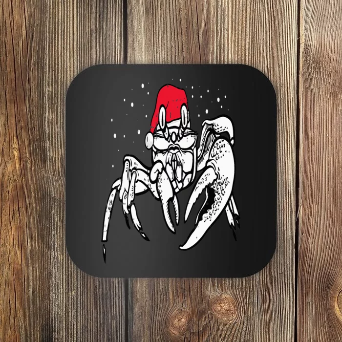 Crab Santa Hat Christmas Pajama XMas Holiday Animal Coaster