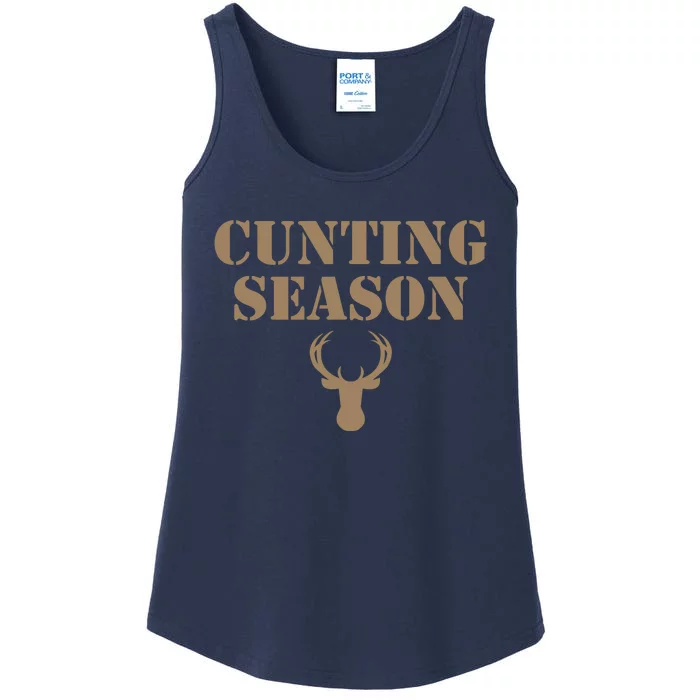 Cunting Season Hunting Season Deer Hunting Ladies Essential Tank