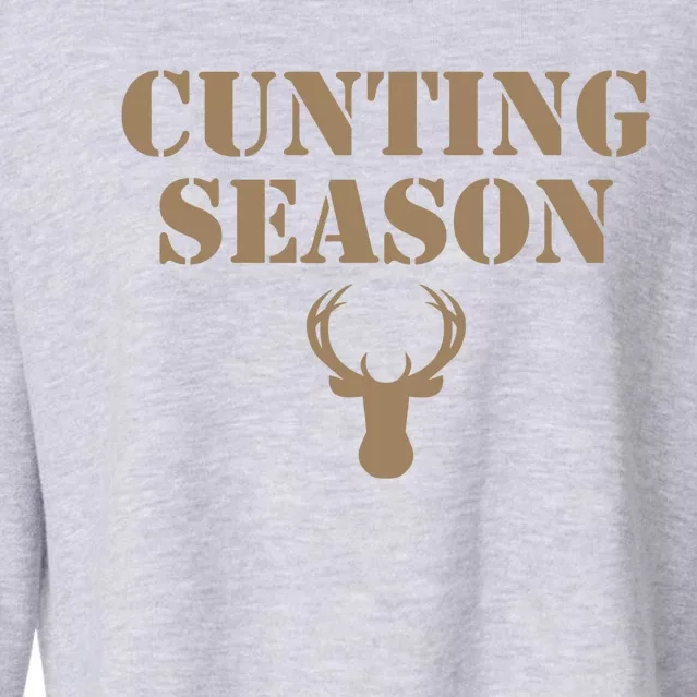 Cunting Season Hunting Season Deer Hunting Cropped Pullover Crew