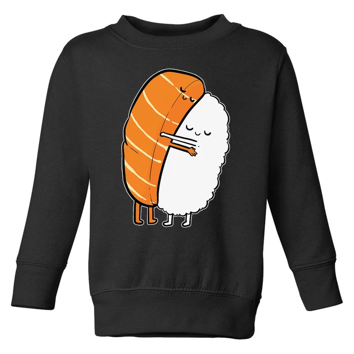 Cute Sushi Hug Salmon Maki Anime Figure Japanese Manga Toddler Sweatshirt