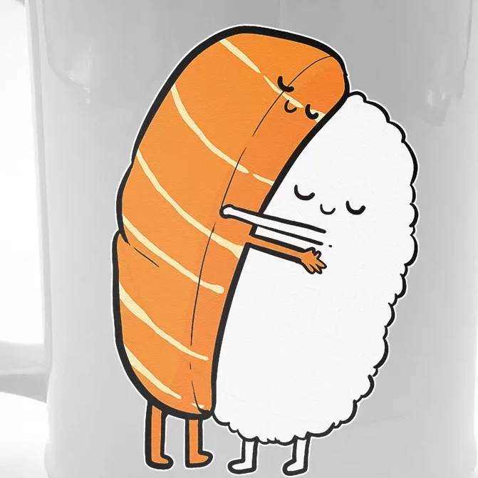 Cute Sushi Hug Salmon Maki Anime Figure Japanese Manga Front & Back Beer Stein