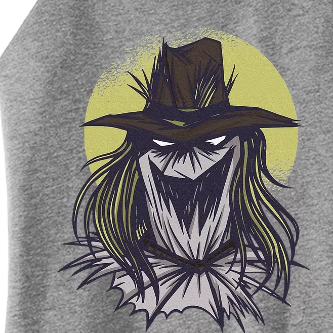 Creepy Scarecrow Halloween Women’s Perfect Tri Rocker Tank