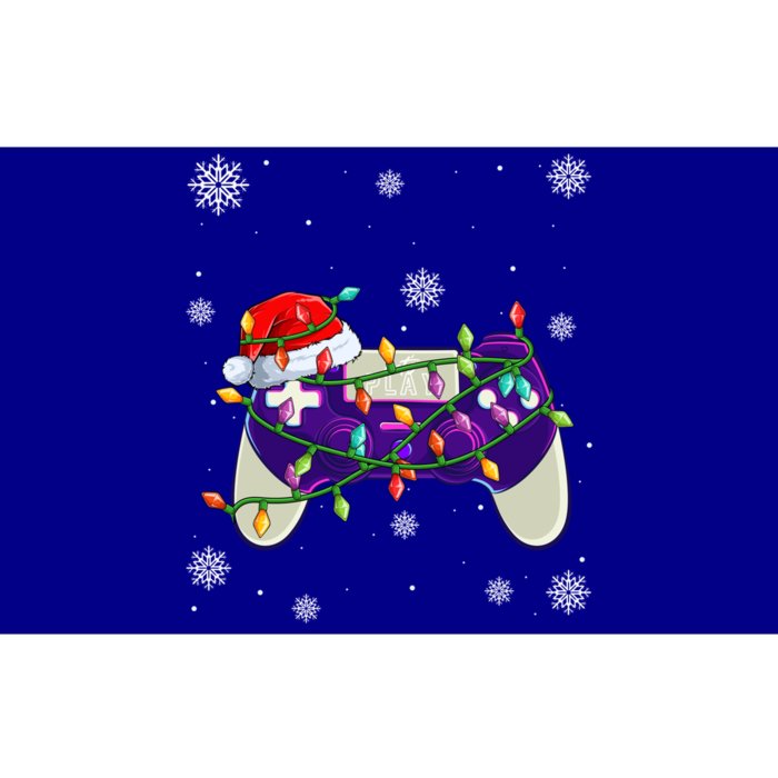 Christmas Santa Hat Video Gamer Controller Xmas Gift Bumper Sticker