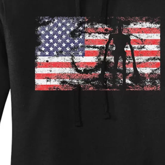 Creepy Siren Head Costume for American 4th Of July Women's Pullover Hoodie