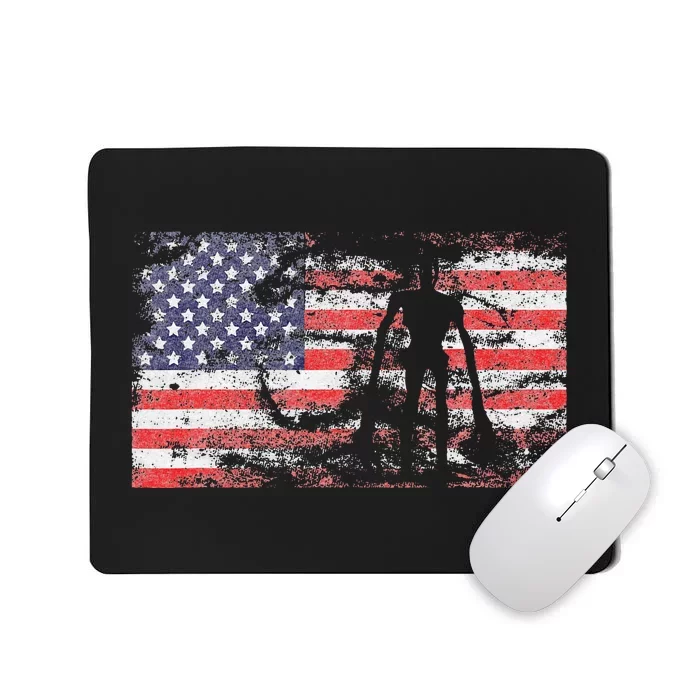 Creepy Siren Head Costume for American 4th Of July Mousepad