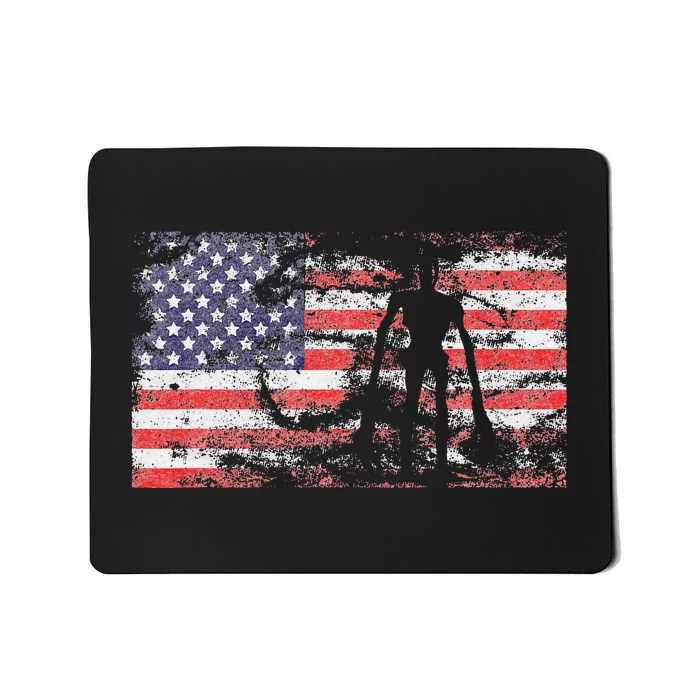 Creepy Siren Head Costume for American 4th Of July Mousepad