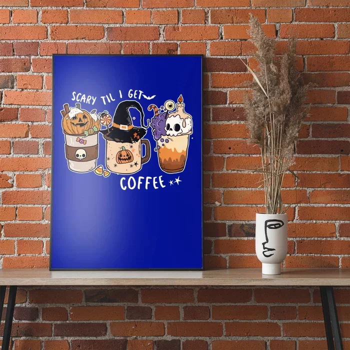 Cute Spooky Halloween Pumpkin S Coffee Gift Poster