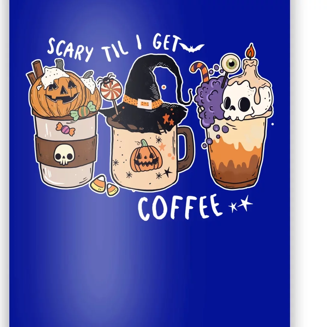 Cute Spooky Halloween Pumpkin S Coffee Gift Poster