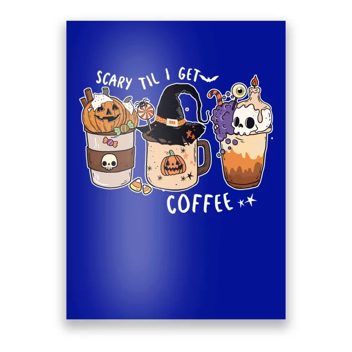 Cute Spooky Halloween Pumpkin S Coffee Gift Poster