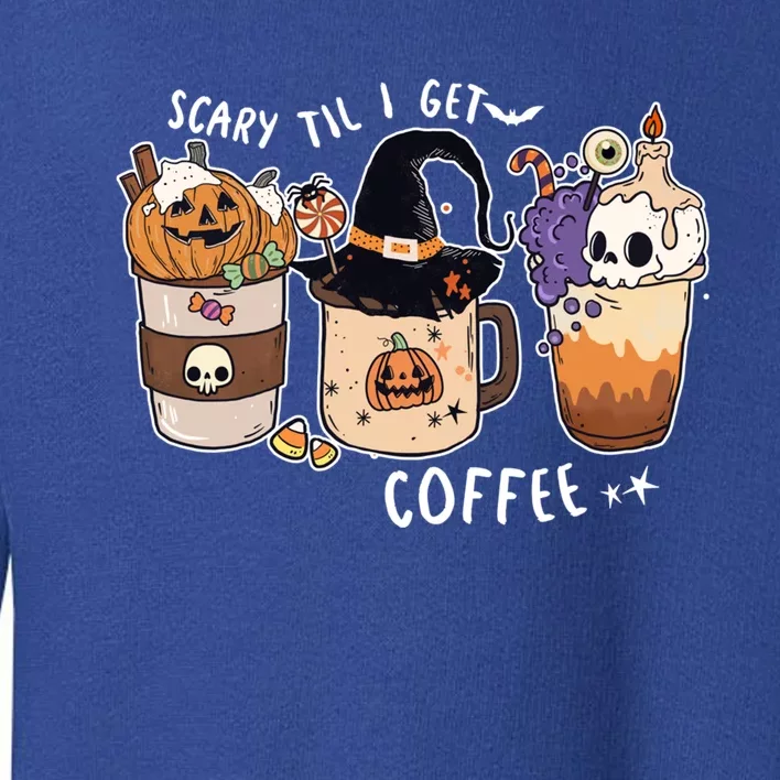 Cute Spooky Halloween Pumpkin S Coffee Gift Toddler Sweatshirt