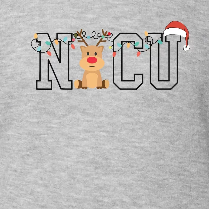 Cute Santa Hat Reindeer Christmas Light Xmas Nicu Nurse Toddler Sweatshirt