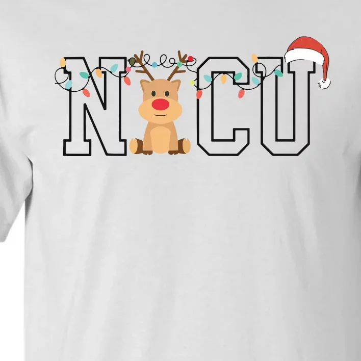 Cute Santa Hat Reindeer Christmas Light Xmas Nicu Nurse Tall T-Shirt