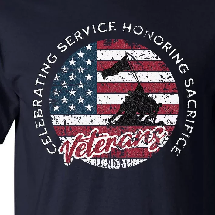 Celebrating Service Honoring Sacrifice Patriot Tall T-Shirt