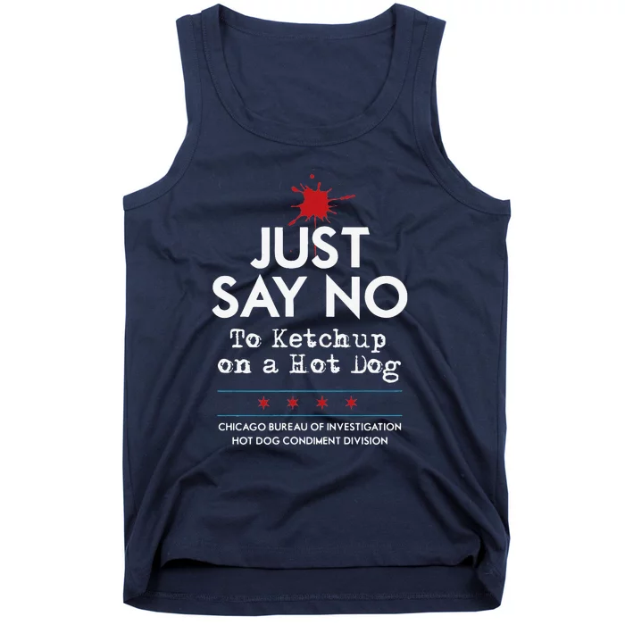 Chicago Style Hot Dog No Ketchup Tank Top