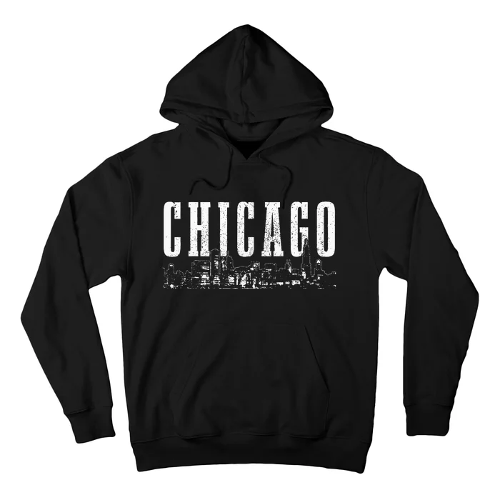 Chicago Skyline Illinois Vintage Chicago Pride Hoodie