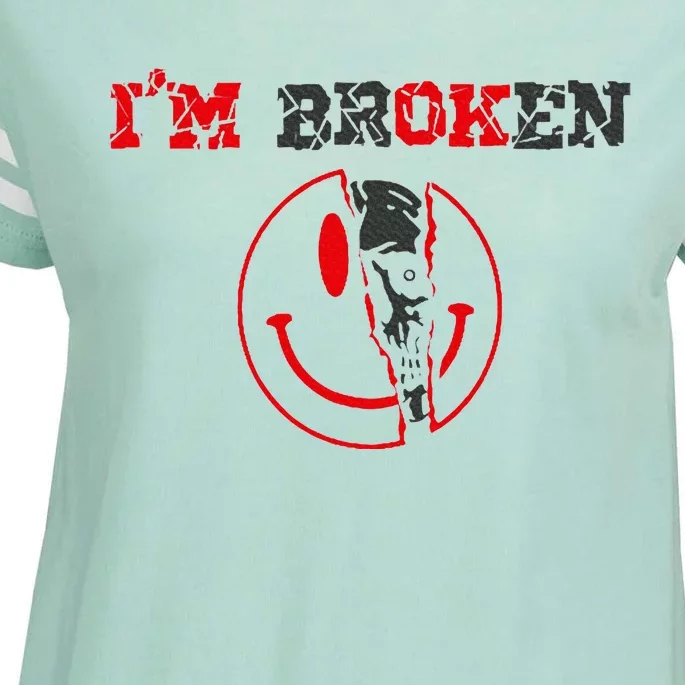 Confused Smile Im Broken Invisible Illness Enza Ladies Jersey Football T-Shirt