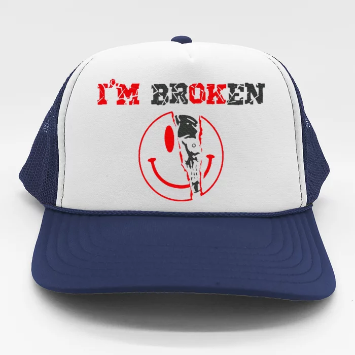 Confused Smile Im Broken Invisible Illness Trucker Hat