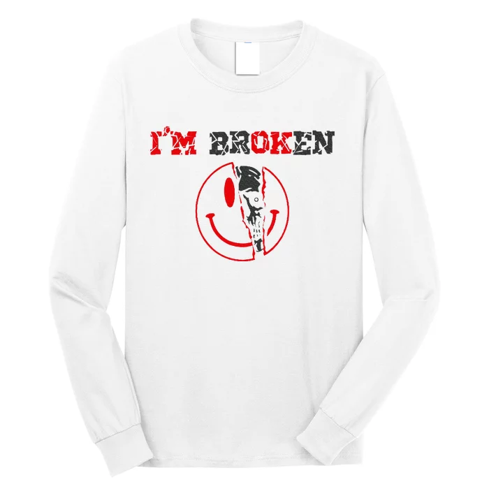 Confused Smile Im Broken Invisible Illness Long Sleeve Shirt