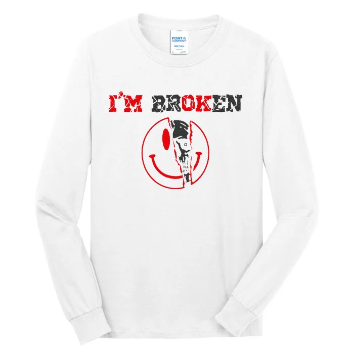 Confused Smile Im Broken Invisible Illness Tall Long Sleeve T-Shirt