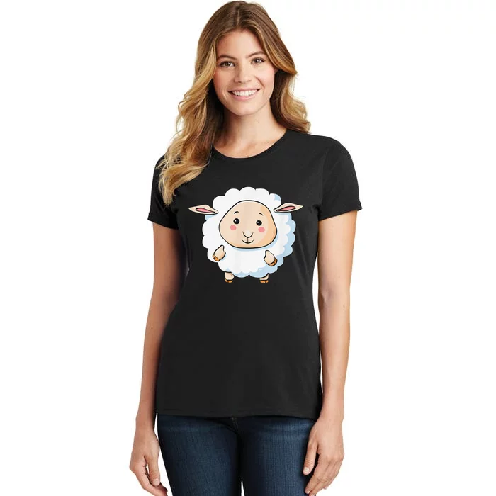 Cute Sheep Illustration Adorable Sheep Classic Women's T-Shirt