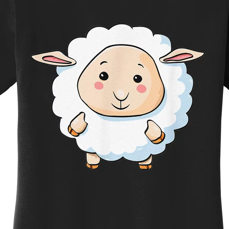 Cute Sheep Illustration Adorable Sheep Classic Women's T-Shirt