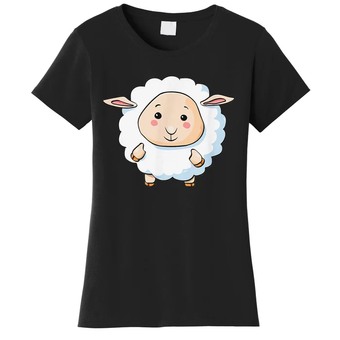 Cute Sheep Illustration Adorable Sheep Classic Women's T-Shirt