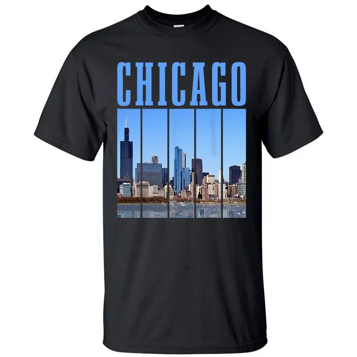 Chicago Skyline Illinois Vintage Pride Chicago Tall T-Shirt