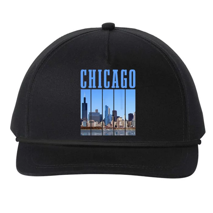 Chicago Skyline Illinois Vintage Pride Chicago Snapback Five-Panel Rope Hat