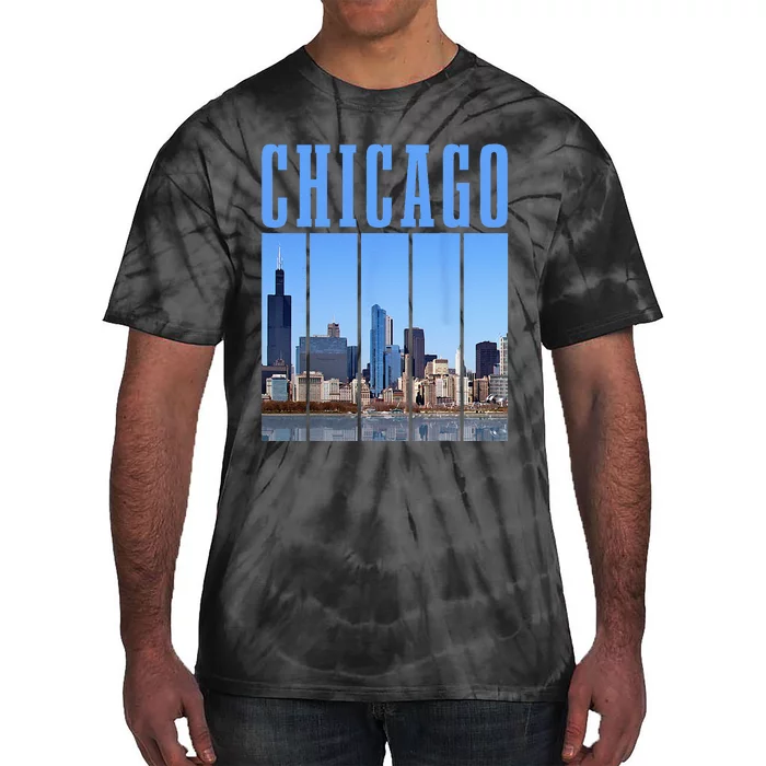 Chicago Skyline Illinois Vintage Pride Chicago Tie-Dye T-Shirt