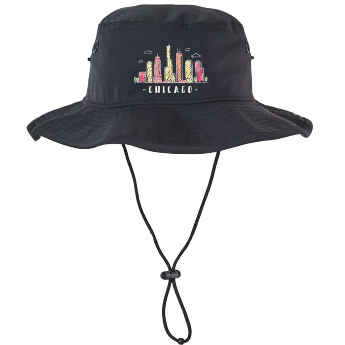 Chicago Skyline Illinois Vintage Legacy Cool Fit Booney Bucket Hat