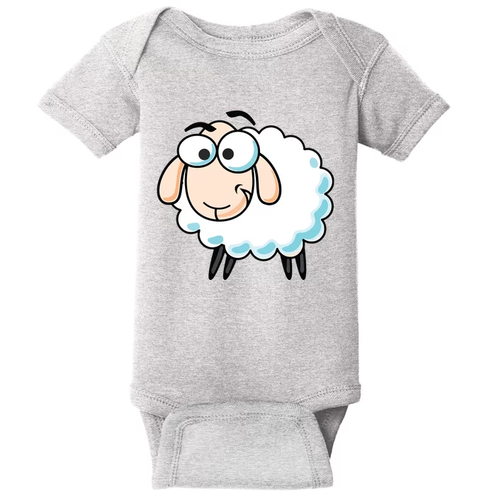 Cute Sheepp Illustration Adorable Sheepp Baby Bodysuit