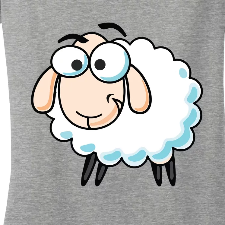 Cute Sheepp Illustration Adorable Sheepp Women's V-Neck T-Shirt