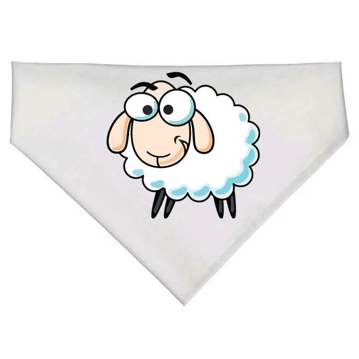 Cute Sheepp Illustration Adorable Sheepp USA-Made Doggie Bandana