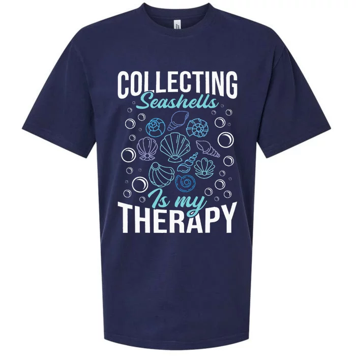 Collecting Seashells Is My Therapy Shelling Beachcomber Sueded Cloud Jersey T-Shirt