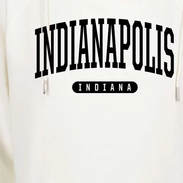 College Style Indianapolis Indiana Souvenir Gift Indy Gift Womens Funnel Neck Pullover Hood