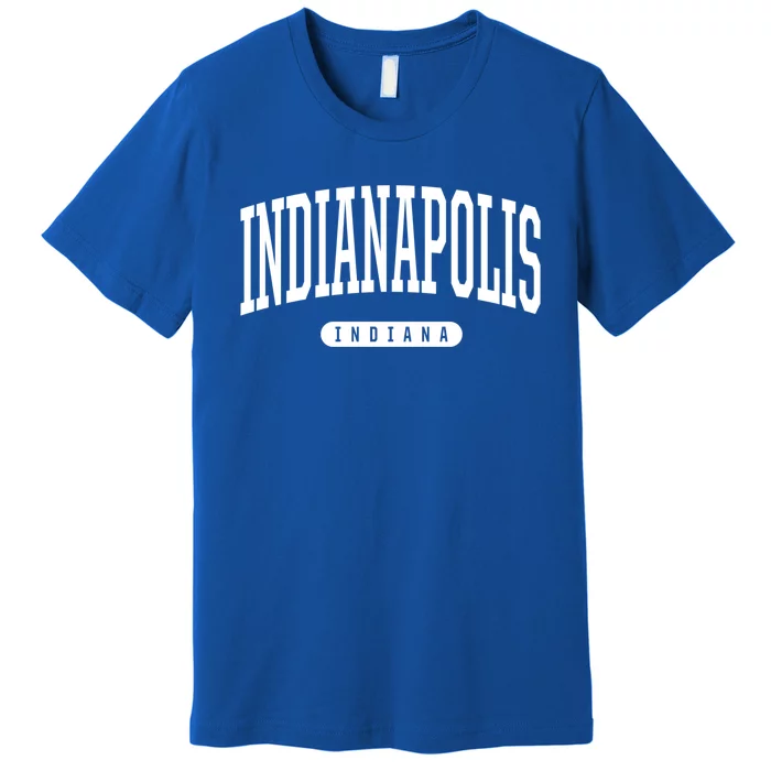 College Style Indianapolis Indiana Souvenir Gift Indy Gift Premium T-Shirt