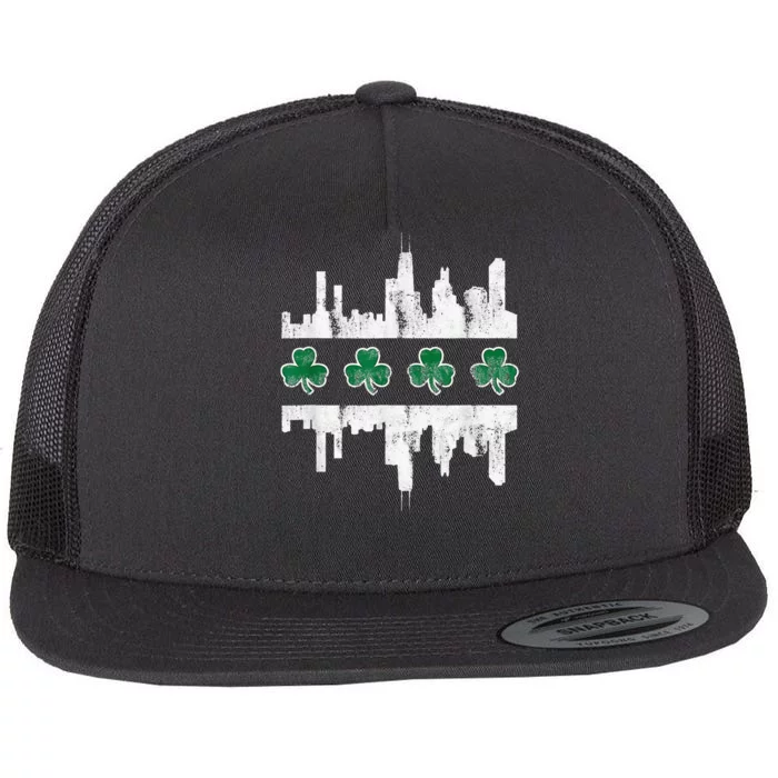 Chirish Southside Irish St Patricks Day Chicago Flat Bill Trucker Hat