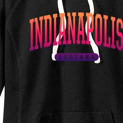 College Style Indianapolis Indiana Souvenir Gift Indy Cool Gift Women's Fleece Hoodie