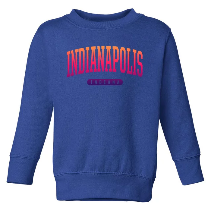 College Style Indianapolis Indiana Souvenir Gift Indy Cool Gift Toddler Sweatshirt