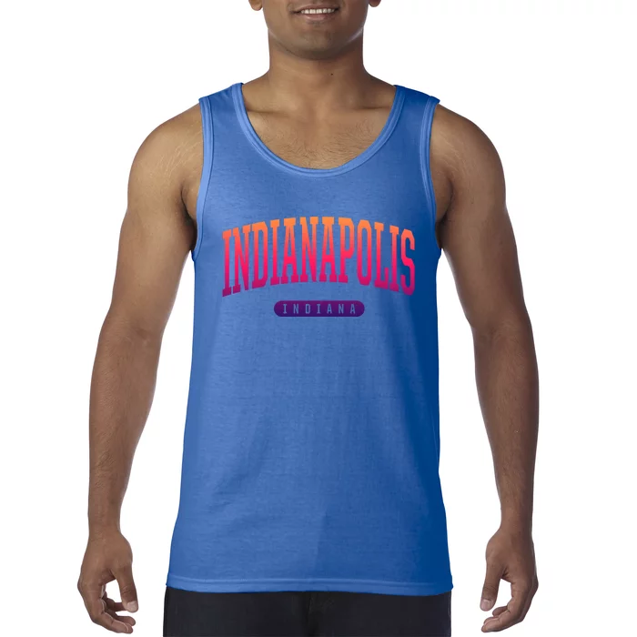 College Style Indianapolis Indiana Souvenir Gift Indy Cool Gift Tank Top