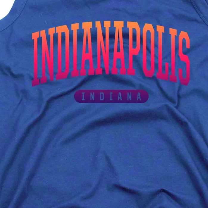 College Style Indianapolis Indiana Souvenir Gift Indy Cool Gift Tank Top