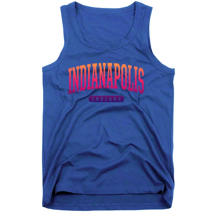 College Style Indianapolis Indiana Souvenir Gift Indy Cool Gift Tank Top