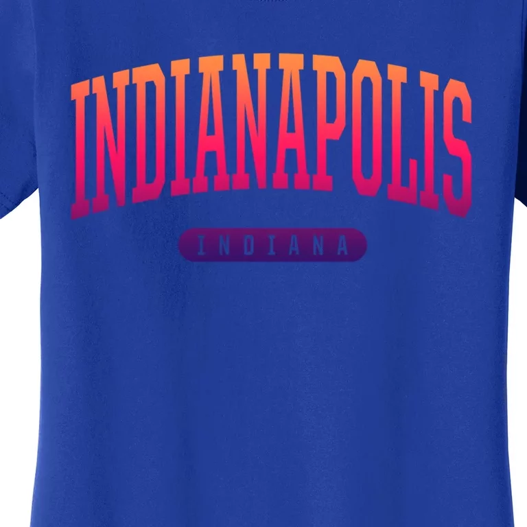 College Style Indianapolis Indiana Souvenir Gift Indy Cool Gift Women's T-Shirt