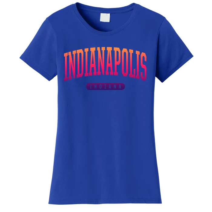 College Style Indianapolis Indiana Souvenir Gift Indy Cool Gift Women's T-Shirt