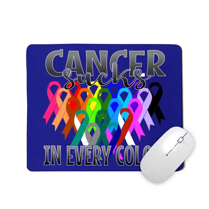 Cancer Sucks In Every Color Fighter Fight The Cancer Gift Mousepad